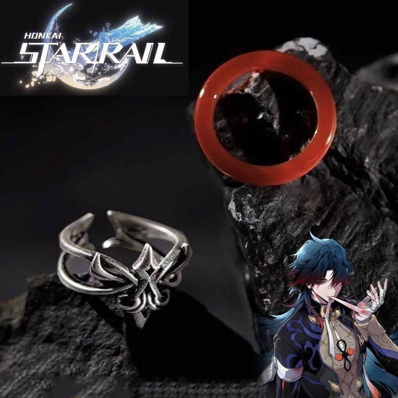 1 ชุดอะนิเมะเกม Honkai Star Rail Blade คอสเพลย์แหวน Unisex เปิดปรับแหวนนิ้วมือ Party เครื่องประดับอุปกรณ์เสริม Prop