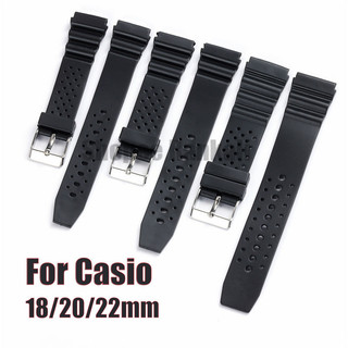 18 มม.20 มม.22 มม.สายนาฬิกาซิลิโคนสําหรับ Casio G-Shock พลาสติกอ่อนสายยางกีฬากันน้ํา Universal ผู้ชายผู้หญิงสร้อยข้อมือ