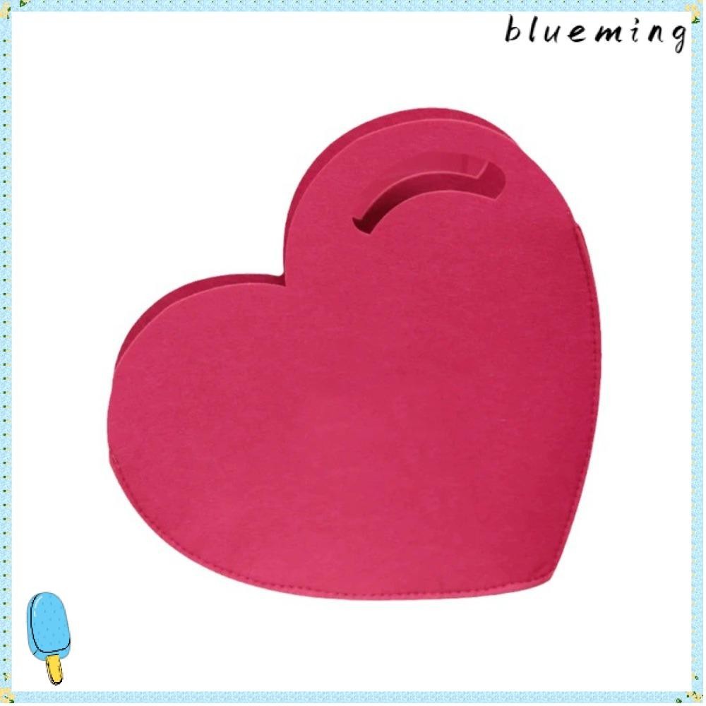 Blueming2 กล่องของขวัญ ถุงขนม ผ้าสักหลาด รูปหัวใจ พร้อมหูหิ้ว สําหรับงานแต่งงาน