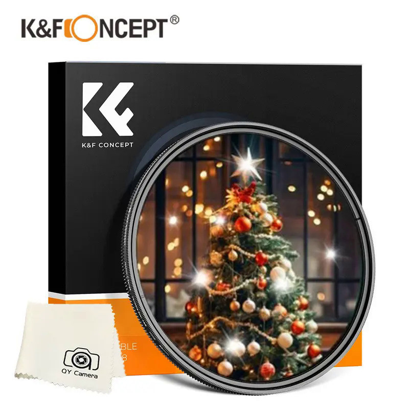 K&F Concept 82mm Star Filter for Lens 4-8 Points Variable Filter 82mm 77mm 52mm 58mm 72mm 67mm star 