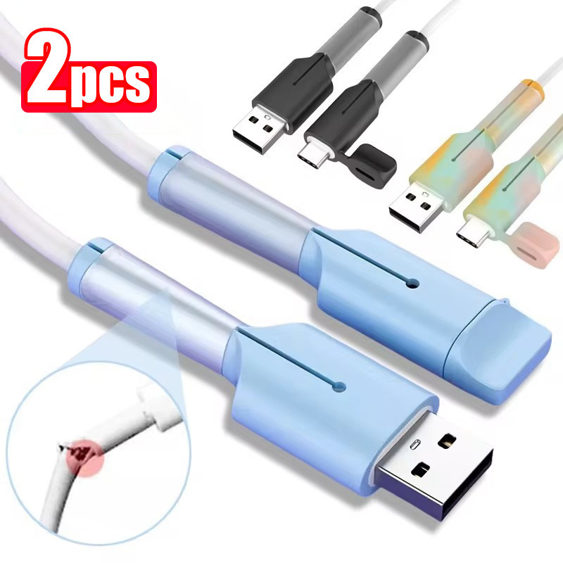 ฝาครอบป้องกันสายเคเบิลข้อมูล - ปลอกป้องกันสายข้อมูล - ForApple 18/20W - ตัวป้องกันสายชาร์จซิลิโคน - ฝาครอบป้องกันเครื่องชาร์จโทรศัพท์ - Universal, Anti-Break, กันฝุ่น