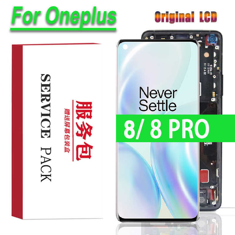 Original Display For OnePlus 8 AMOLED LCD Display Screen Touch screen Digitizer Assembly For OnePl