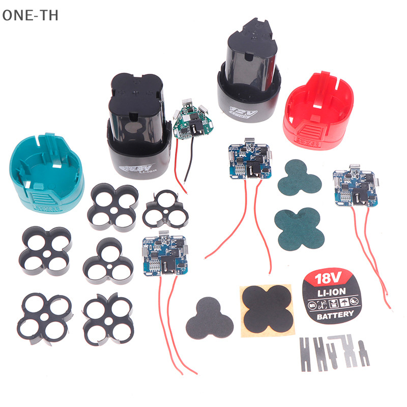 One-th 1 ชุด 12 V/2.8 V/18 V เครื่องมือไฟฟ้า 18650 แบตเตอรี่ลิเธียมกล่องวงจร Pack Shell กรณีมือเจาะ Li-ion ป้องกันใหม่