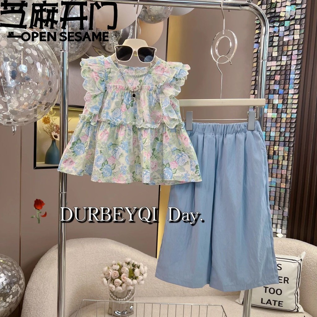 สาวสูทเสื้อผ้าที่สวยงามฤดูร้อนสไตล์ใหม่เวอร์ชั่นเกาหลีดอกไม้แฟชั่น