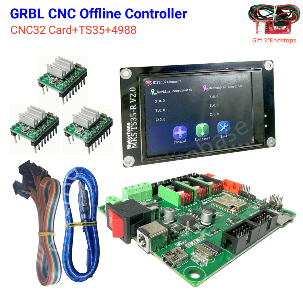 GRBL 32 bit breakout board cnc expansion card MKS TS35-R display CNC3018 upgrade parts for desktop l