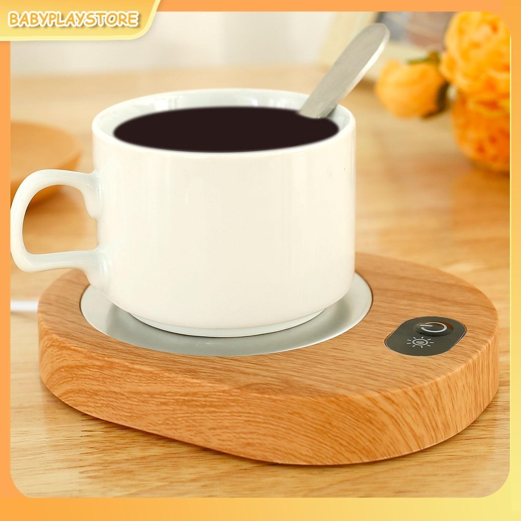 ถ้วยกาแฟไฟฟ้าอุ่นแก้ว ยูเอสบี แบบพกพาอุ่น 55-65℃ อุณหภูมิคงที่ถ้วยกาแฟเครื่องทําความร้อนจานอุ่นกาแฟ SHOPQJC7996