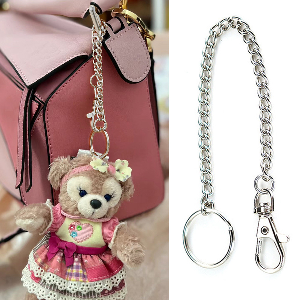 ตุ๊กตาป้องกันการสูญหายโซ่หัวเข็มขัดพวงกุญแจโลหะตะขอแขวน