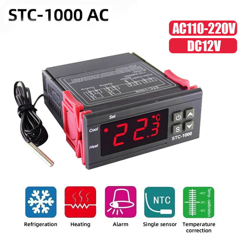 Stc-1000 110-220V Digital Temperature Controller Thermostat Thermoregulator Incubator รีเลย์ความร้อน Cooling