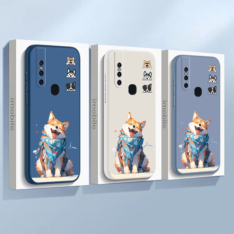เคส Vivo V15 PRO อ่อนนุ่ม แฟชั่นสุนัขน่ารักที่มีดีไซน์มีสไตล์และสวยงามเคสโทรศัพท์กันกระแทกสีสันสดใส