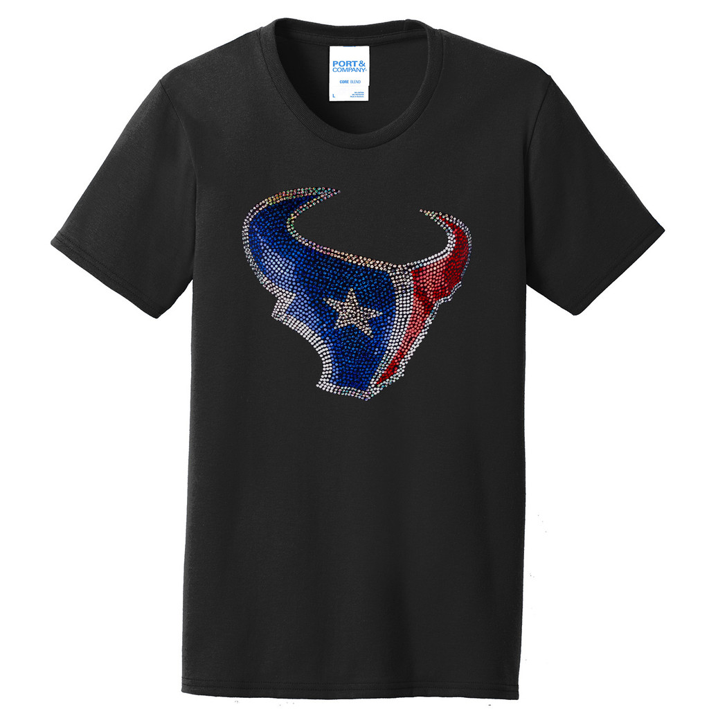 Mens Houston Texans Football Ladies Art T-Shirt Tee Shirt (ขนาด)