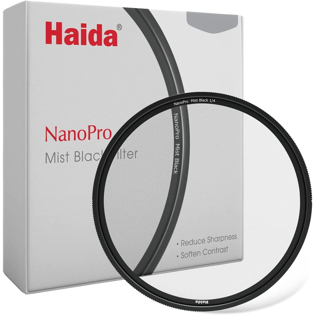 Haida NanoPro 1/4 Mist Black Filter 1/8 Diffusion Effects Soft Filter 43/49/52/55/58/62/67/72/77/82m
