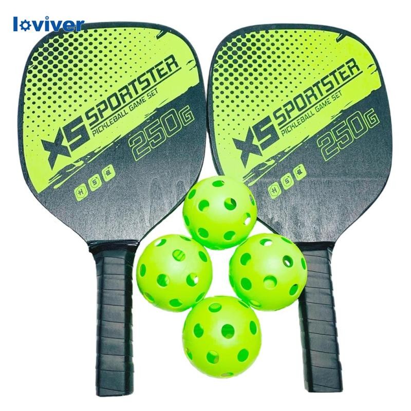 [Loviver] ชุด ไม้ Pickleball พร้อมGrip Comfort Balls กระเป๋า Pickleball 1 ใบ