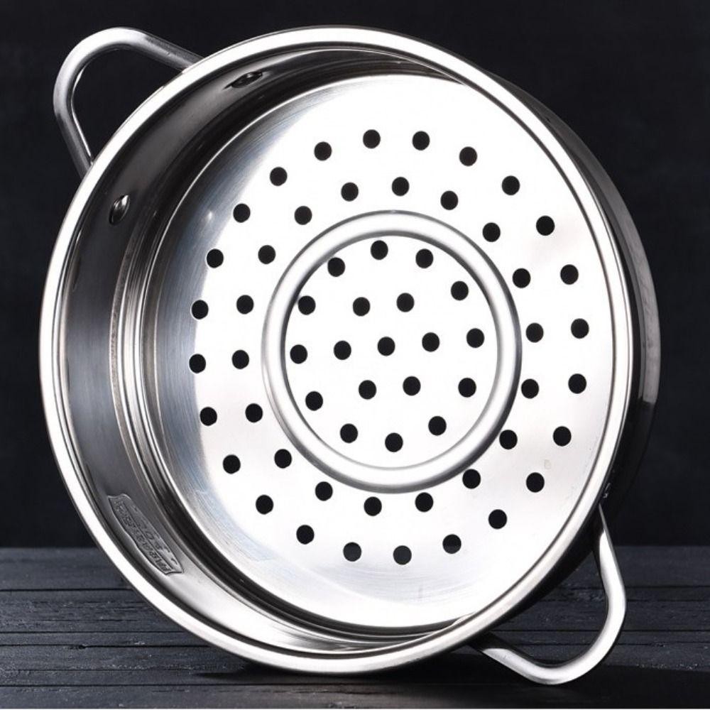 Roundin Steam Rack, 304 สแตนเลสพร้อมตะกร้านึ่งหูคู่,มัลติฟังก์ชั่ครัวเครื่องมือทําอาหาร Generic หม้อนึ่งตาราง - รูปที่ 5