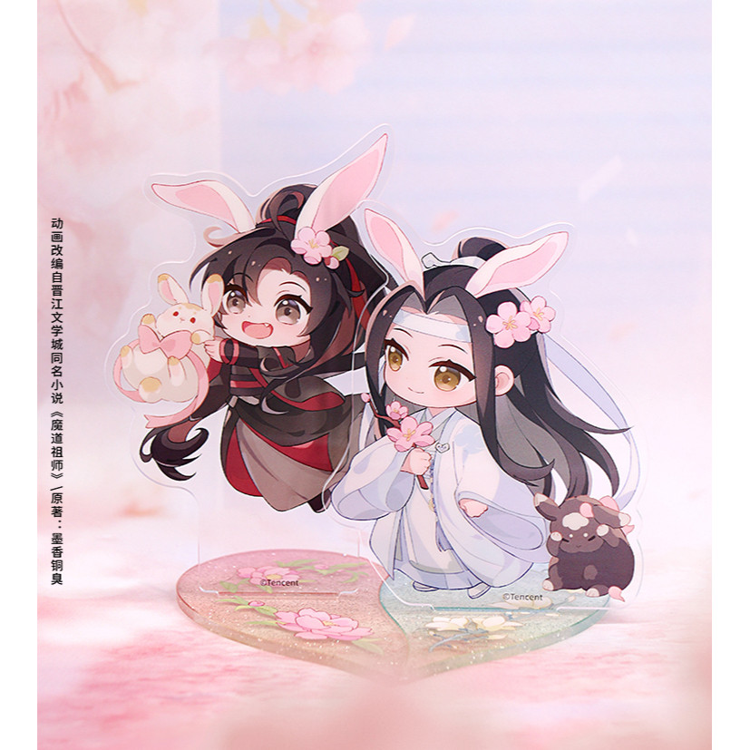 Mo Dao Zu Shi (MDZS) อุปกรณ์ต่อพ่วงแอนิเมชั่น "ซีรีส์ Peach Blossom Jian" ป้ายยืน กระดาษโพลารอยด์