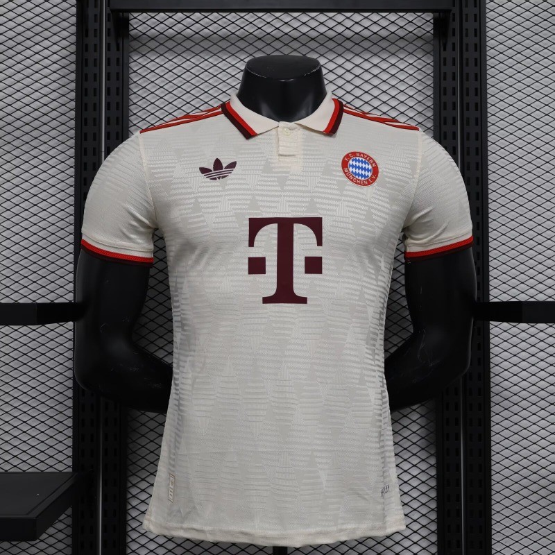 ผู้เล่น: 24-25 Bayern II Away Jersey S-XXL Mens Soccer Short Sleeve Jersey Quick Dry Sports Soccer Top AAA