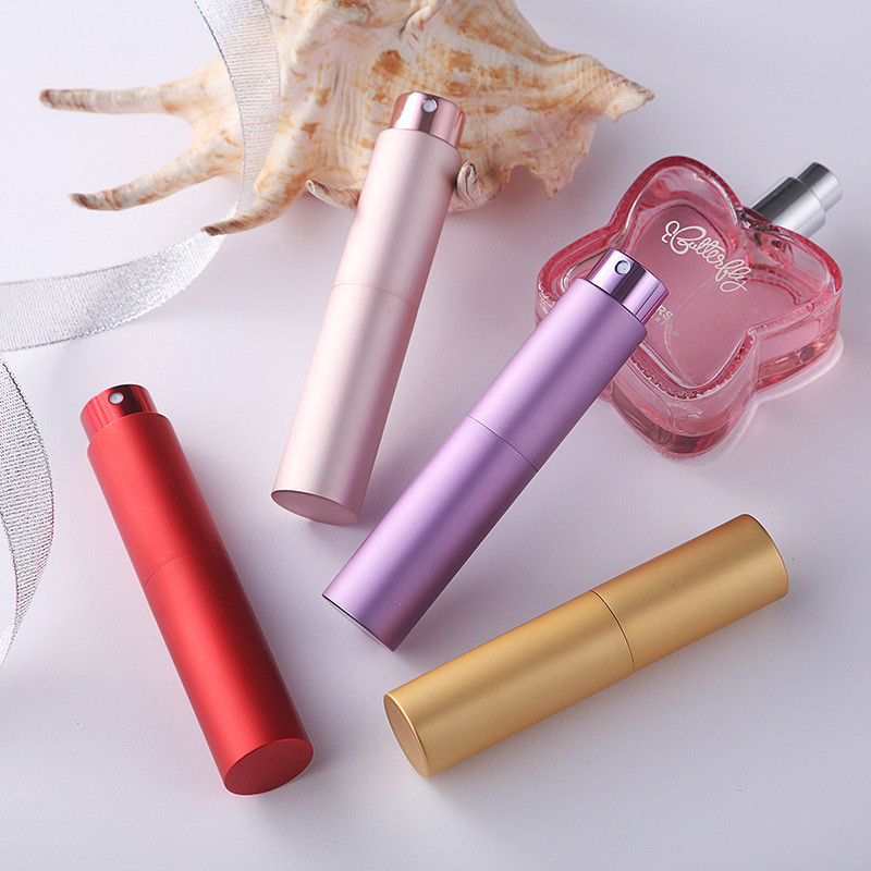 10ml แก้ว Liner น้ําหอม Rotary Sub-Botling สเปรย์ที่ถอดออกได้ขวดเปล่ารีฟิลสําหรับเดินทาง