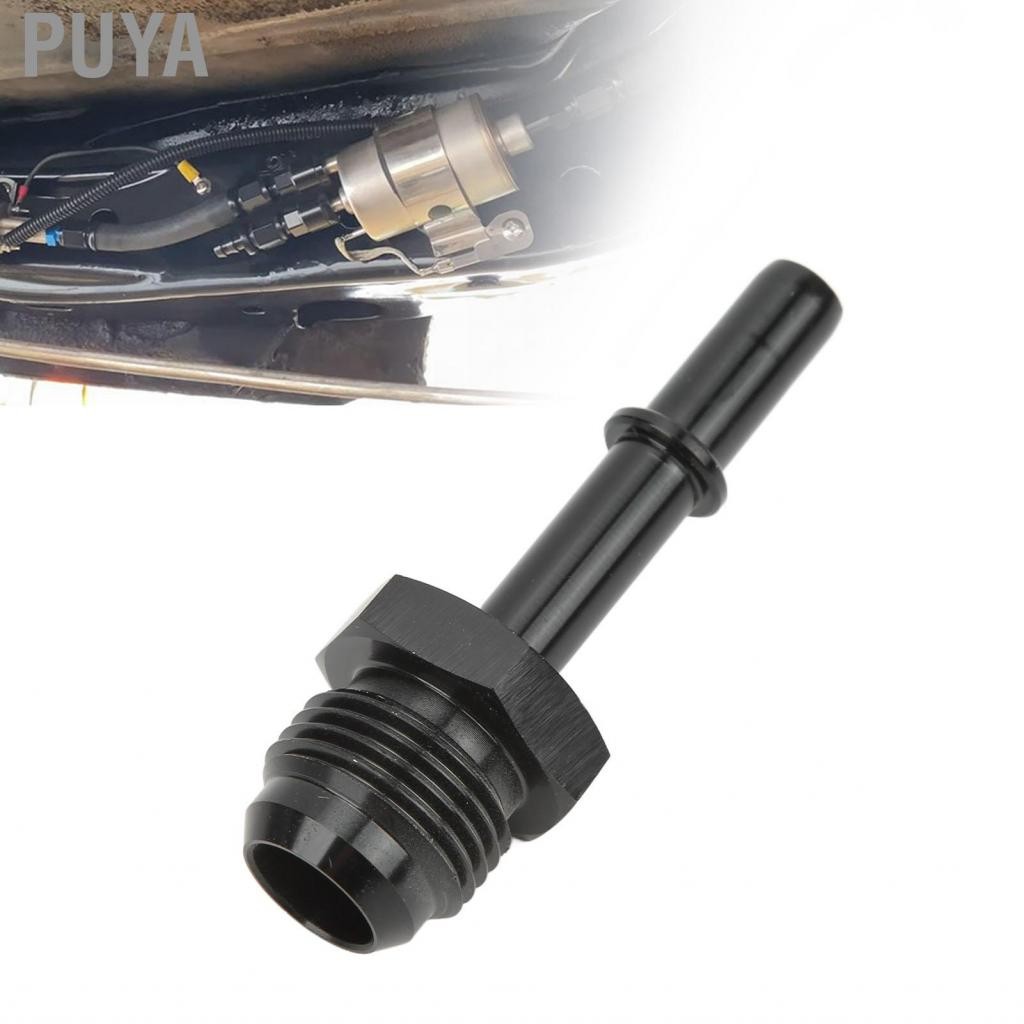 Puya Push On EFI อะแดปเตอร์อลูมิเนียม Quick Disconnect Fitting สีดำ Anodized เสร็จสิ้นสำหรับรางกรองน้ำมันเชื้อเพลิง