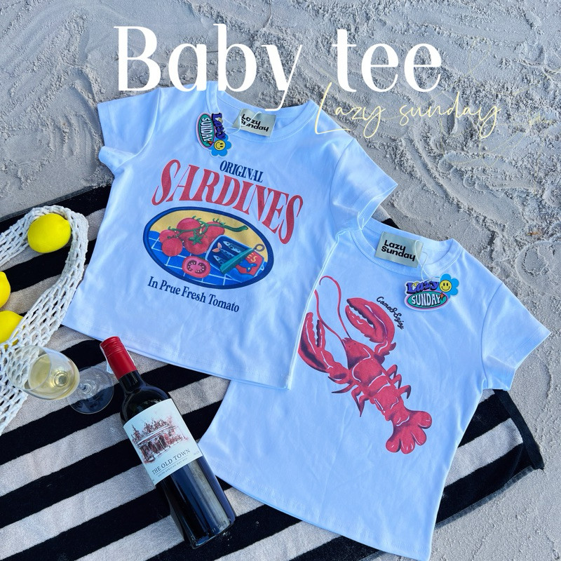 baby tee เนื้อผ้าเกรดพรีเมียม เนื้อนุ่ม พร้อมส่งCotton 100% [S-5XL]