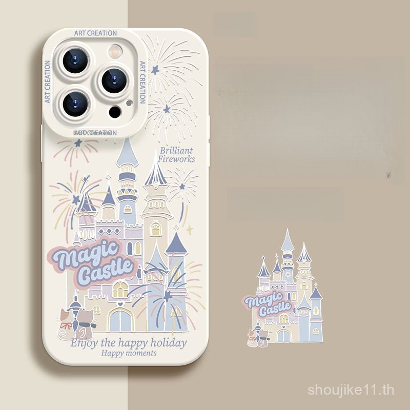 ปราสาทดอกไม้ไฟมูลค่าสูง iphone15promax เคสโทรศัพท์ไอโฟน14ซิลิโคน13พรีเมี่ยม12เคสนิ่ม11หญิง PROMAX rln4