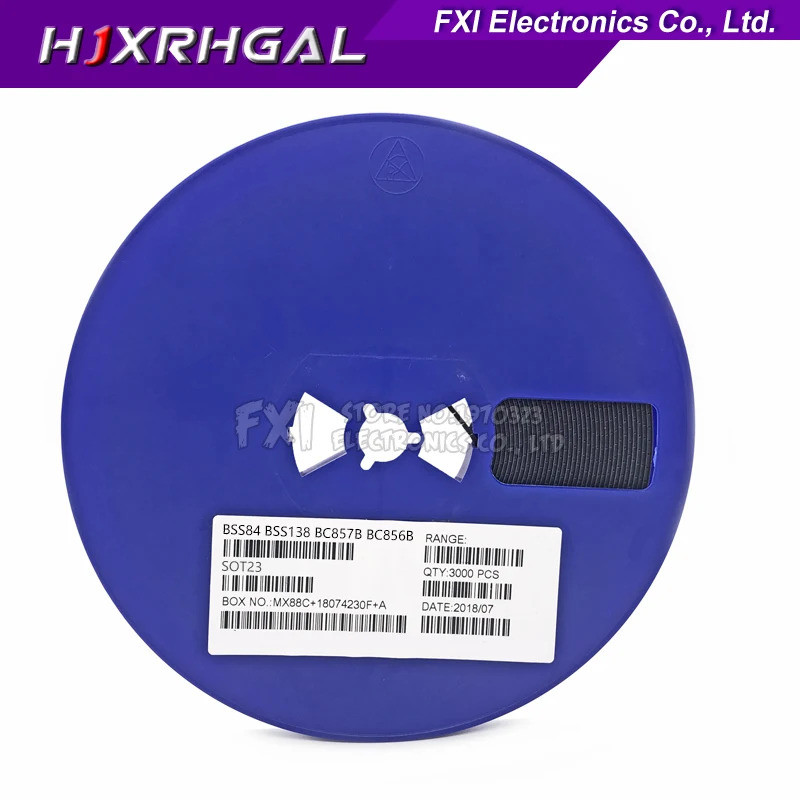 3000pcs 1 ม้วน BSS84 BSS138 BC857B BC856B BC847B BC817-40 BC807-25 BAV99 BAV70 BAT54 SOT-23 PD J1 3F
