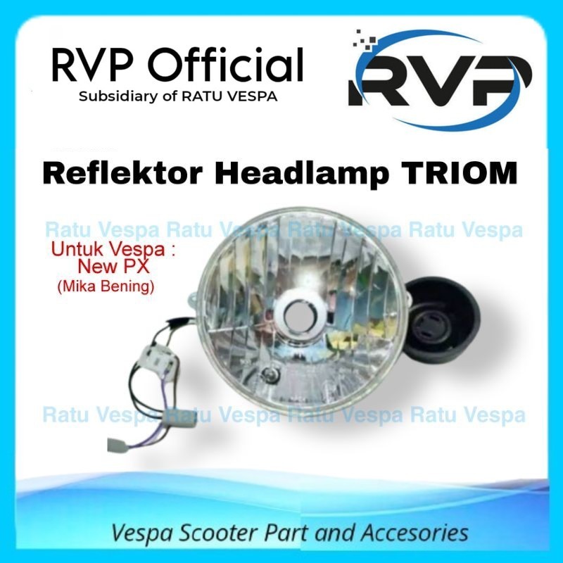 TRIOM ไฟหน้าสะท้อนแสง Vespa NEW PX นําเข้า