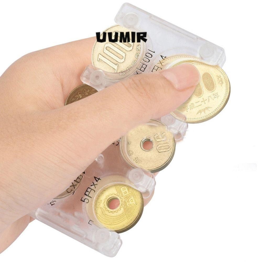 UUMIR ถุงพลาสติก, กระเป๋าใส่เหรียญ หน้าท้อง แบบหลายตําแหน่ง, กระเป๋าใส่เงินสีทึบเบาสไตล์ญี่ปุ่น เงิน