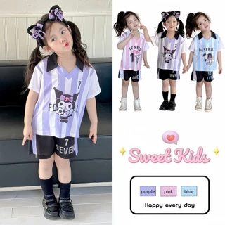 SweetKids พร้อมส่งจากกทม🌸ชุดเซ็ทแฟชั่นเด็กผู้หญิง🍓เสื้อผ้าแขนสั้นกางเกงขาสั้น ลายการ์ตูนน่ารัก สไตล์เกาหลี ลําลอง ฤดูร้อน