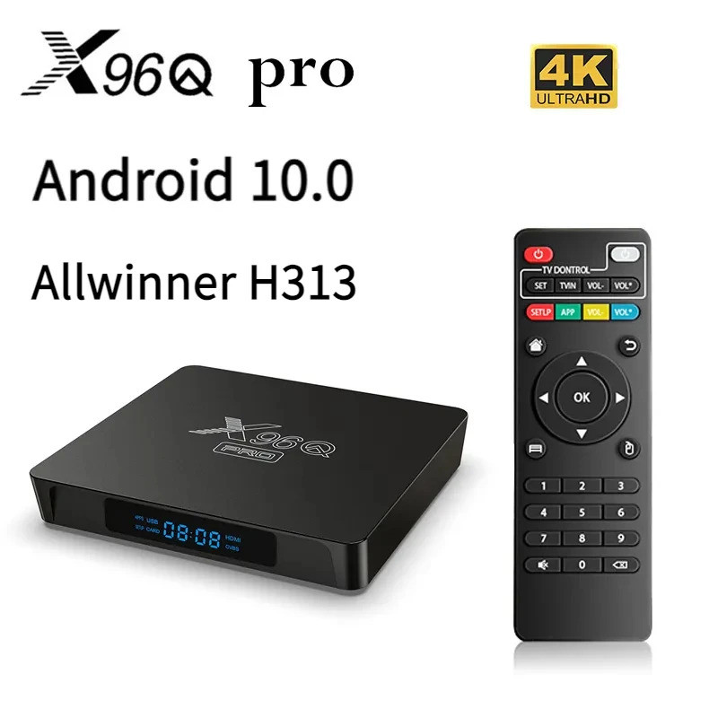 กล่องสมาร์ททีวี X96Q Pro ผู้ชนะทั้งหมด H313 Quad Core HD 4G กล่องรับสัญญาณ WIFI 4K 2GB 16GB กล่องทีว