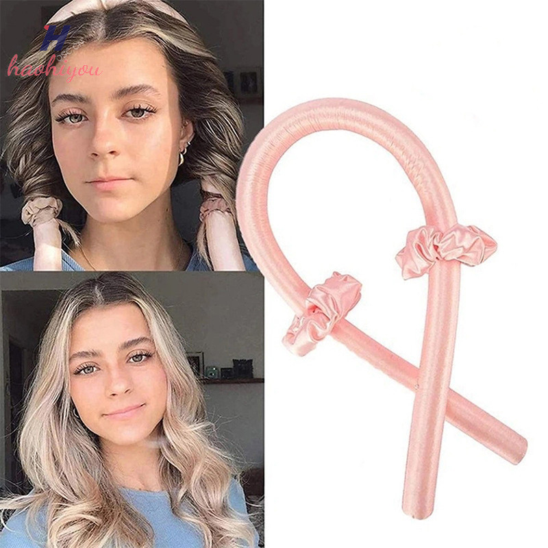 <haohiyou> Heatless Curling Rod ไม่มีความร้อน Curls ลูกกลิ้งผม Sleeping Soft Hair Curler เครื่องมือ Nice