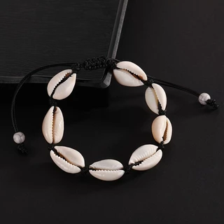 สร้อยข้อมือหอย เครื่องประดับแฟชั่น กำไลข้อมือหอย โบฮีเมียน พร้อมส่ง