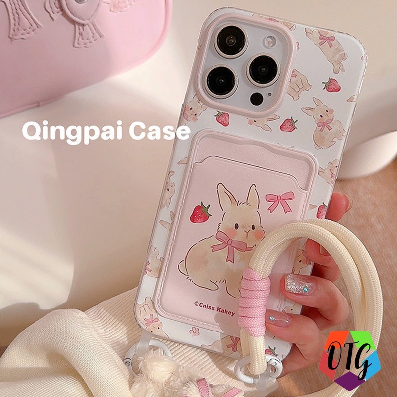1 บาท ที่ใส่บัตร เคสสวยๆ for iphone 11 15 16 12 13 14 pro max 6 8 7 plus XR X XS การ์ตูนกราฟฟิตี้ เคสกันกระแทก สายคล้อง