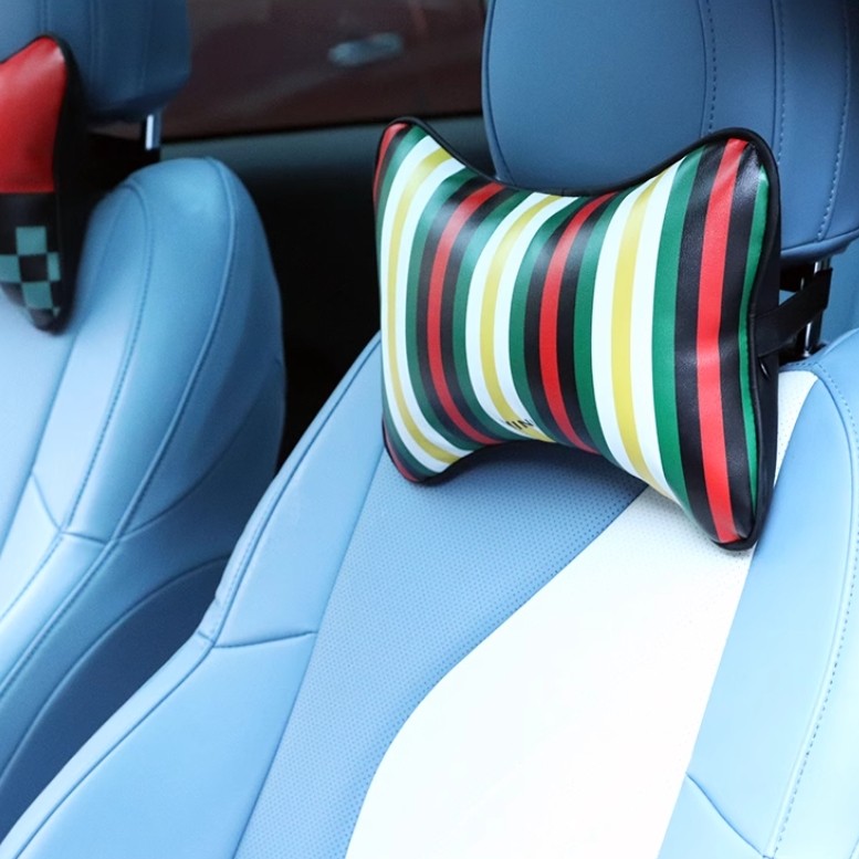MINI COOPER Pillow COUNTRYMAN CLUBMAN F54 F55 F56 F57 F60 R50 R52 R60 R53 R56 R55 R61 Car Seat Neck Support Pillow Painted Leather Cushion