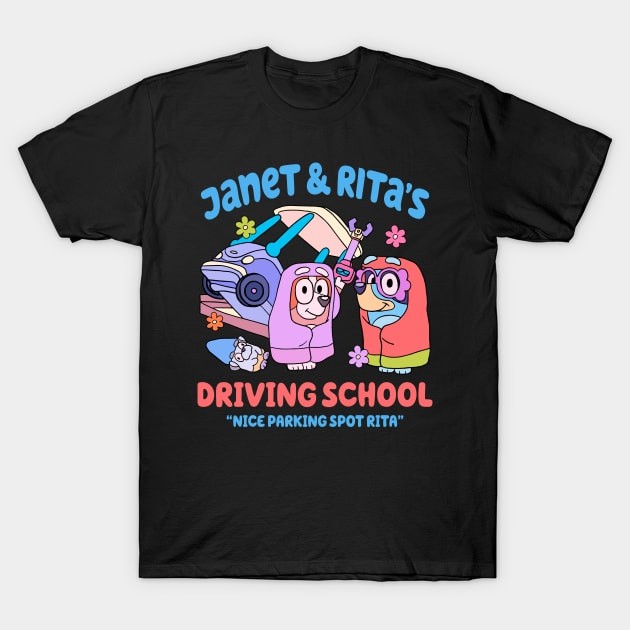 [COD]เสื้อยืด Janet And Rita's Driving School - Nice Parking Spot Rita T-Shirtหลวม ใส่สบายๆ ชุดปกติ แฟชั่น รัดรูป