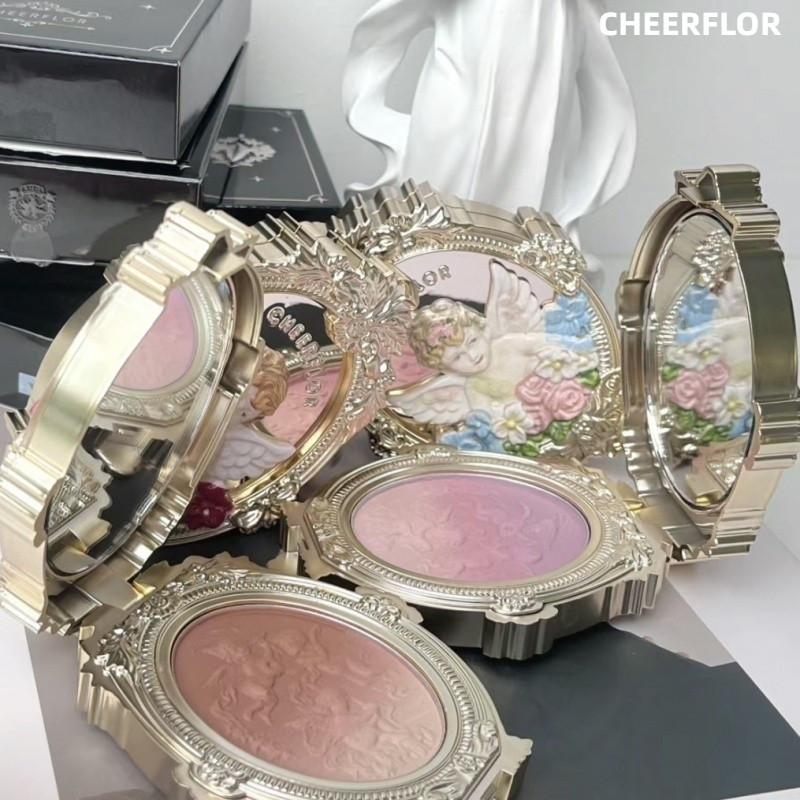 CHEERFLOR บลัชออนสามสี ไฮไลท์เนื้อแมท มุก