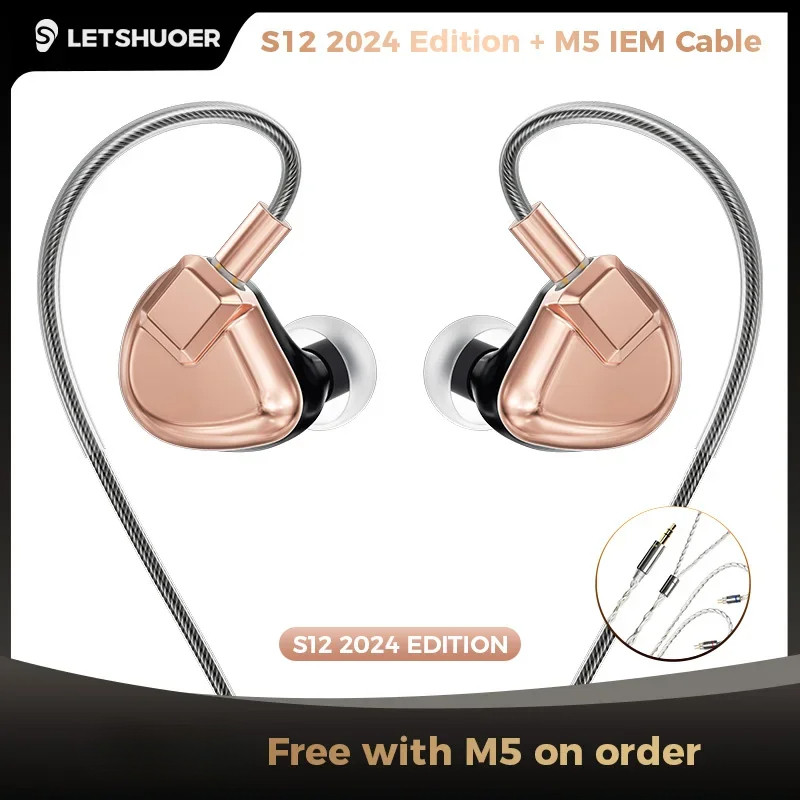 Letshuoer S12 2024 Edition 14.8 มม.Polar Magnetic Driver in ear monitor หูฟัง HiFi IEM หูฟังแบบมีสาย