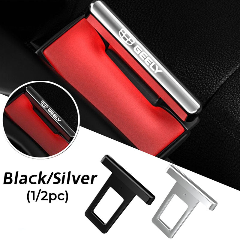 1/2 ชิ้น Geely รถ Mini เข็มขัดนิรภัย Canceller ซ่อนความปลอดภัยเข็มขัดนิรภัยหัวเข็มขัดคลิป Muffler Alarm Silencer สําหรับ Geely Emgrand Coolray Okavango Azkarra GX3 Pro X50 X70