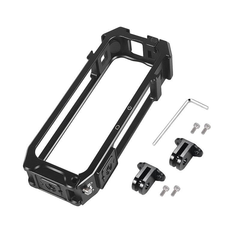 Novelgal กรอบป้องกันกล้องสําหรับ Insta360 X4 กรงโลหะ Rig ที่อยู่อาศัยพร้อมขยายฐานรองเท้าเย็นกรอบขยายกรณี