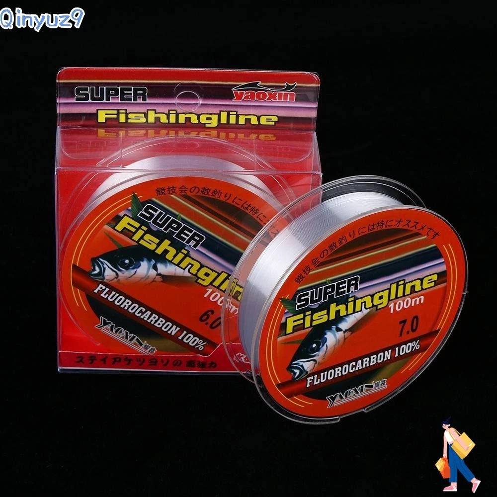 Qinyuz9 100m 100% Fluorocarbon Nylon PA String Angling Strongเชือกสายไฟ Monofilament