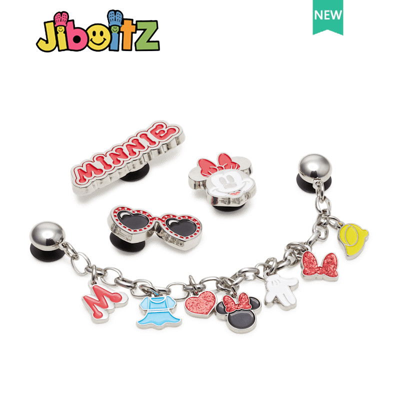 jibbitz crocs charm อุปกรณ์เสริมโลหะ รองเท้าหัวเข็มขัด Mickey Minnie Disney สายโซ่ตกแต่ง รองเท้าแฟชั่นอุปกรณ์เสริม จิ๊บบิท ตัวติดรองเท้า crocs