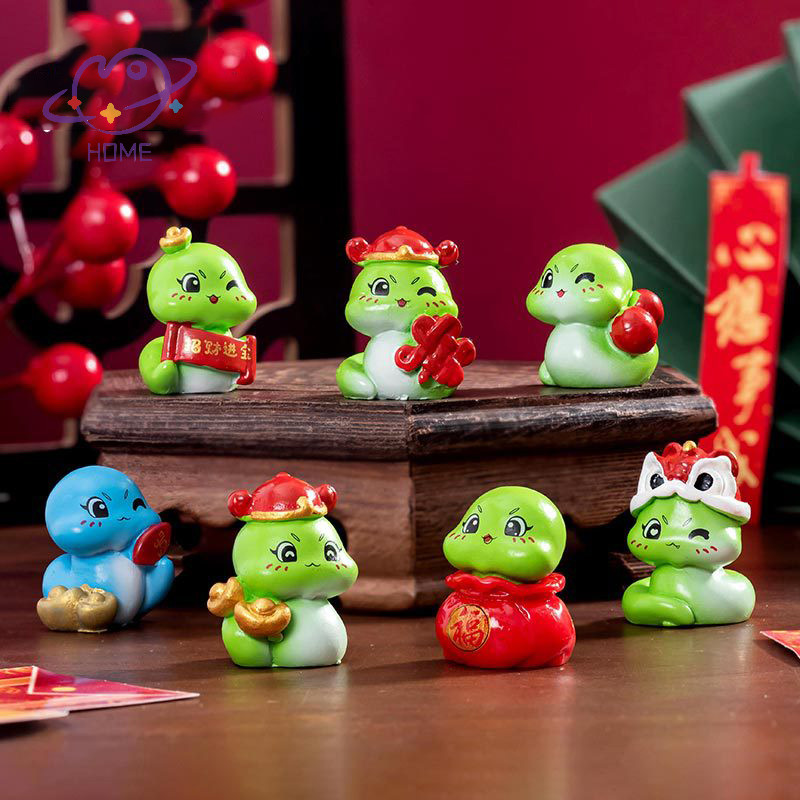 [mayhome] 2025 เครื่องประดับงูปี Lucky ตุ๊กตางู Micro Landscape Home Desktop ตกแต่งอุปกรณ์ตกแต่งภายในรถยนต์ {TH}