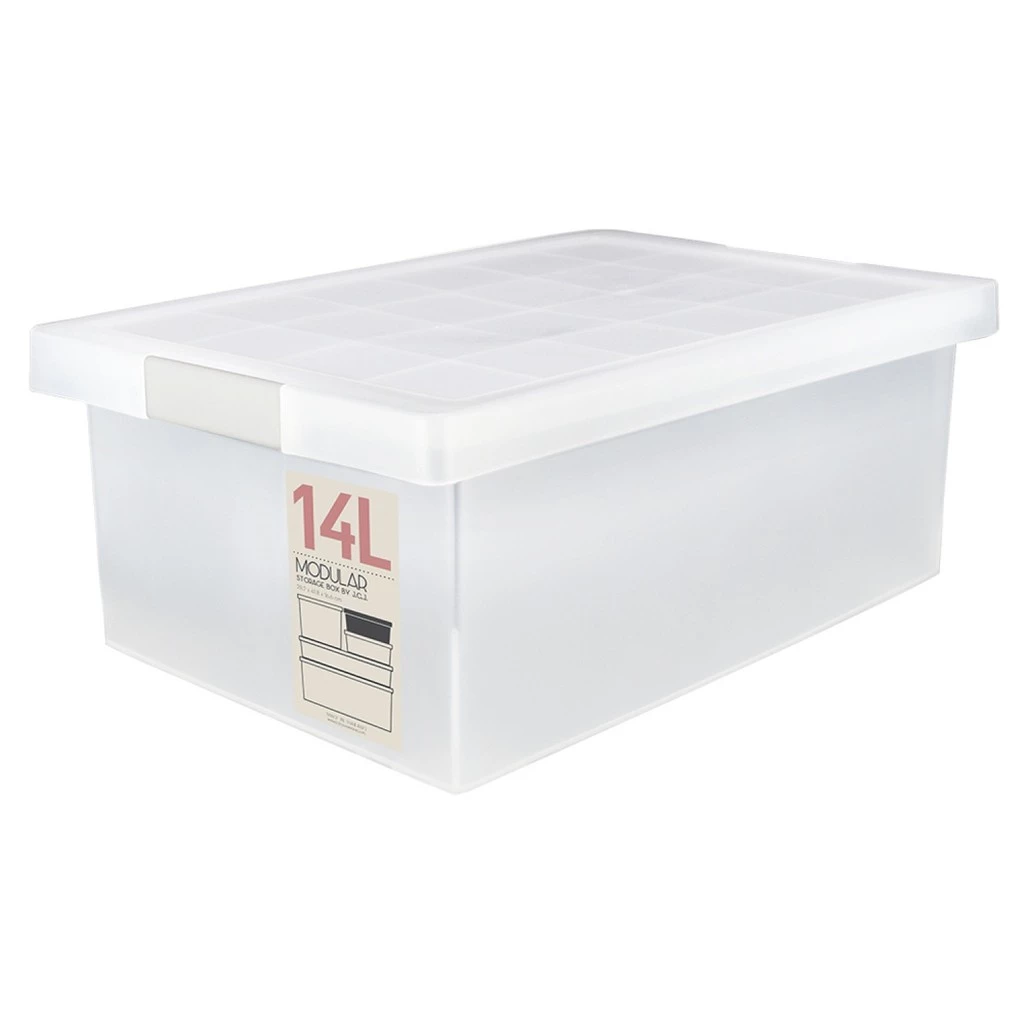 GlobalHouse JCJ กล่องญี่ปุ่น 14 ลิตร ขนาด 28.4x42x16.6 ซม. รุ่น 5222 สีใส สินค้าของแท้คุณภาพดี