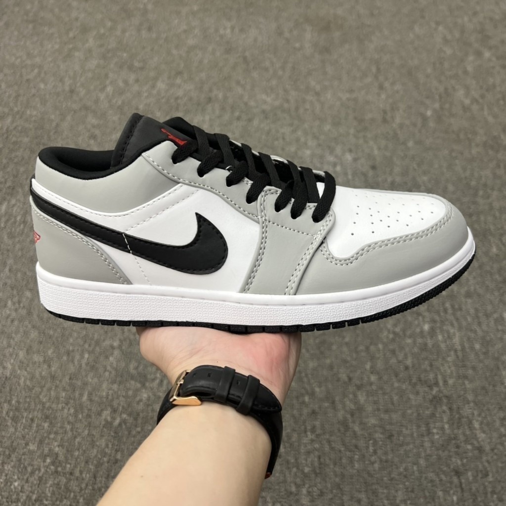 Nike Dior x Air Jordan 1low "สีเทา" สีดำ