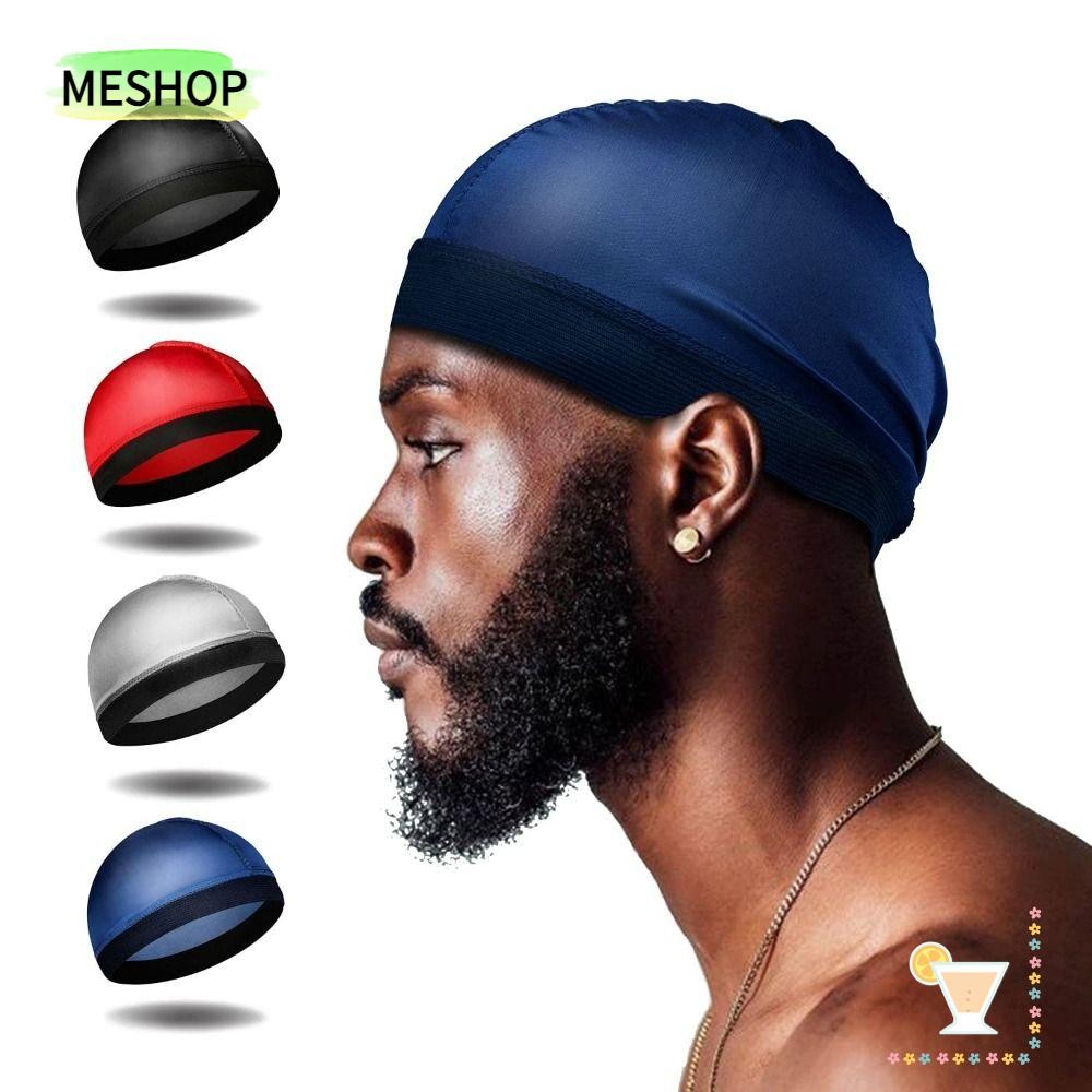 Me Men Durag Hats, Breathable Elastic Wave Caps, หลากสีโพลีเอสเตอร์หลากสี Durag Cap Men