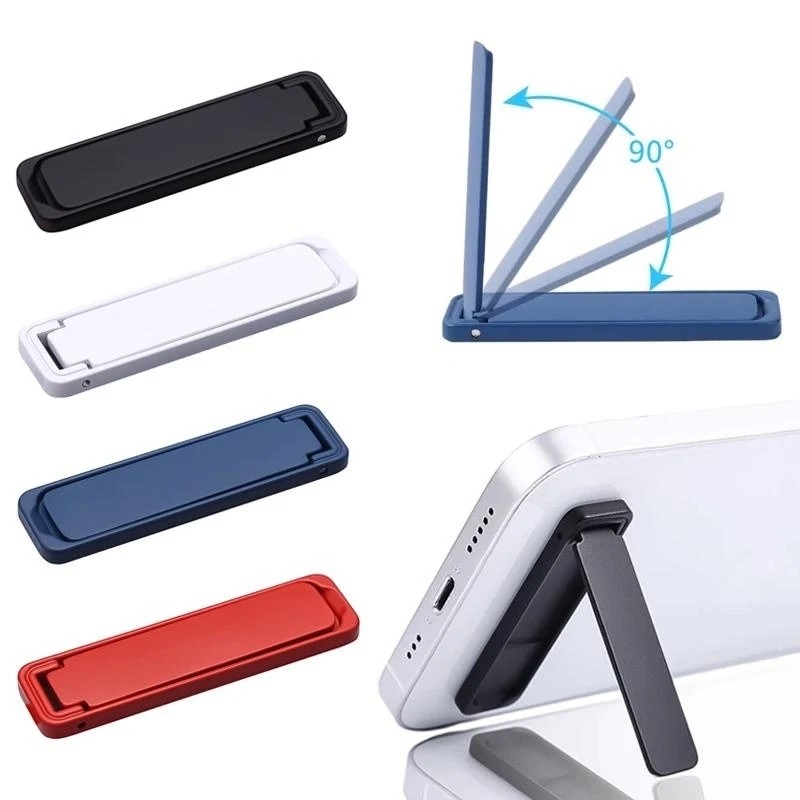 SAMSUNG มินิโลหะพับที่วางโทรศัพท์มือถือยืน-แบบพกพาบางเฉียบปรับ-ที่มองไม่เห็นโทรศัพท์ขาตั้งยึด-สําหรับ ไอโฟน ซัมซุง-ขาตั้งแบบปรับตน