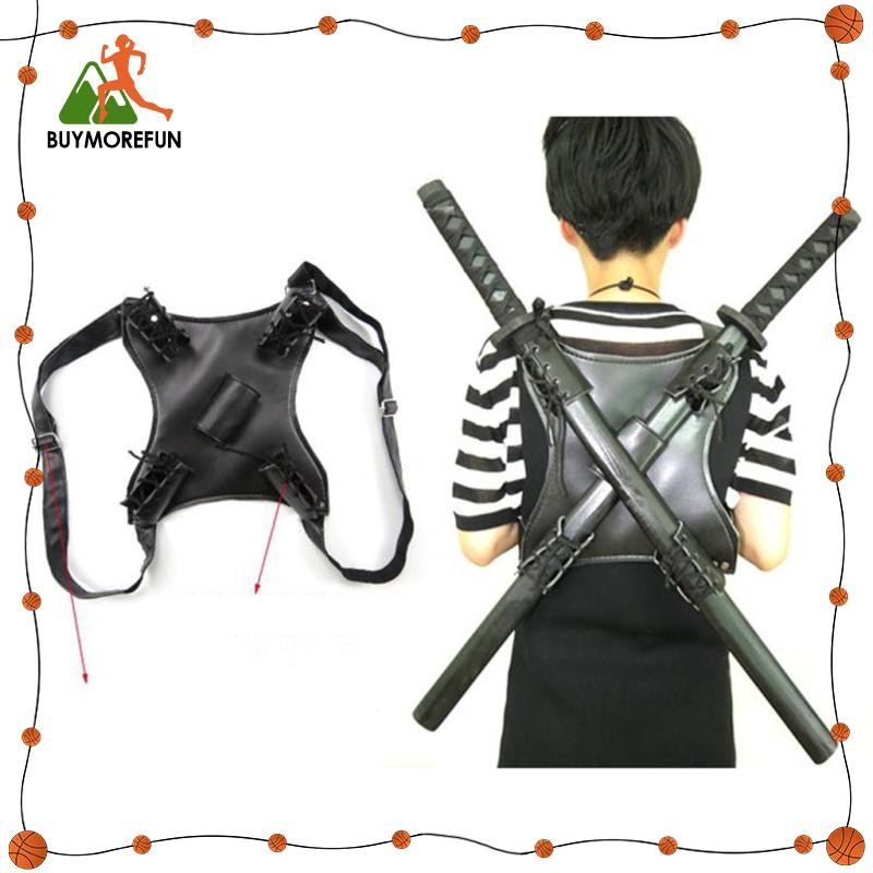 [ซื้อเพิ่มเติมสนุก] กระเป๋าหนัง ปู่, ถือสายรัดรั้งเข็มขัดด้านหลัง, คอสเพลย์ฮาโลวีนเครื่องแต่งกายอุปกรณ์เสริมสีดํา