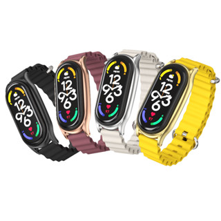 MIJOBS มิโจบ สร้อยข้อมือซิลิโคนสําหรับ for Mi Band 10 9 8 7 …