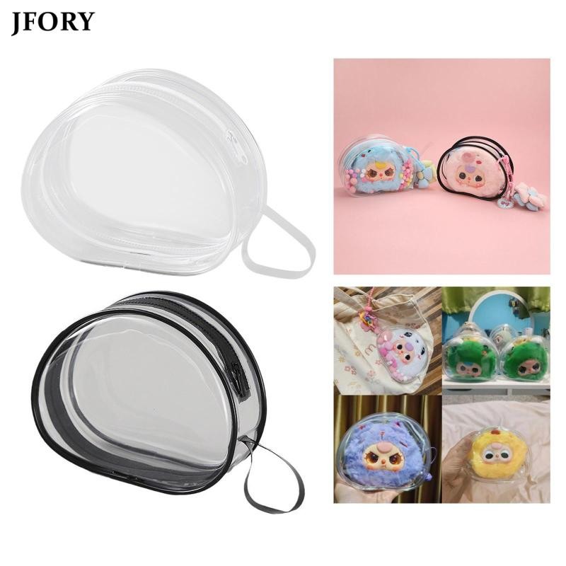 [myfosrz] Clear Figure Display Bag Pouch Hanging Organizer Small Doll Storage