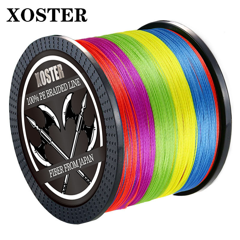 Xoster 300เมตร500เมตร1000เมตร X4ที่แข็งแกร่ง PE สาย4เส้นสายการประมงถัก M ultifilament ญี่ปุ่นสายการประมงล่อตกปลาสายรีลประมงสาย