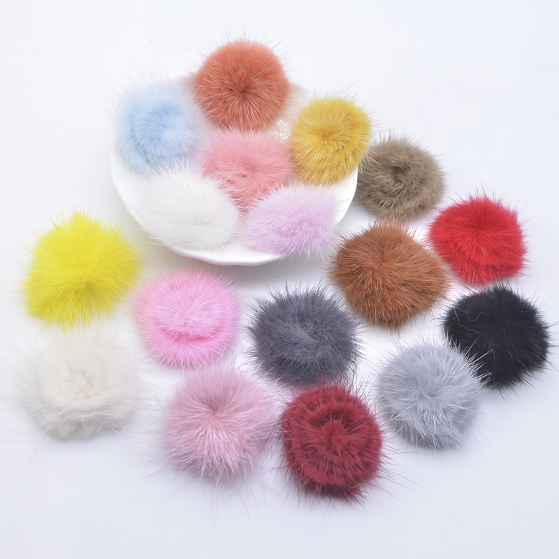 10 ชิ้น 30 มิลลิเมตร Mink Plush Ball ที่มีปะเก็นด้านล่างสําหรับ DIY Headwear กิ๊บติดผมโบว์อุปกรณ์เสริม Handmade เสื้อผ้าเด็กหมวกรองเท้าตกแต่ง