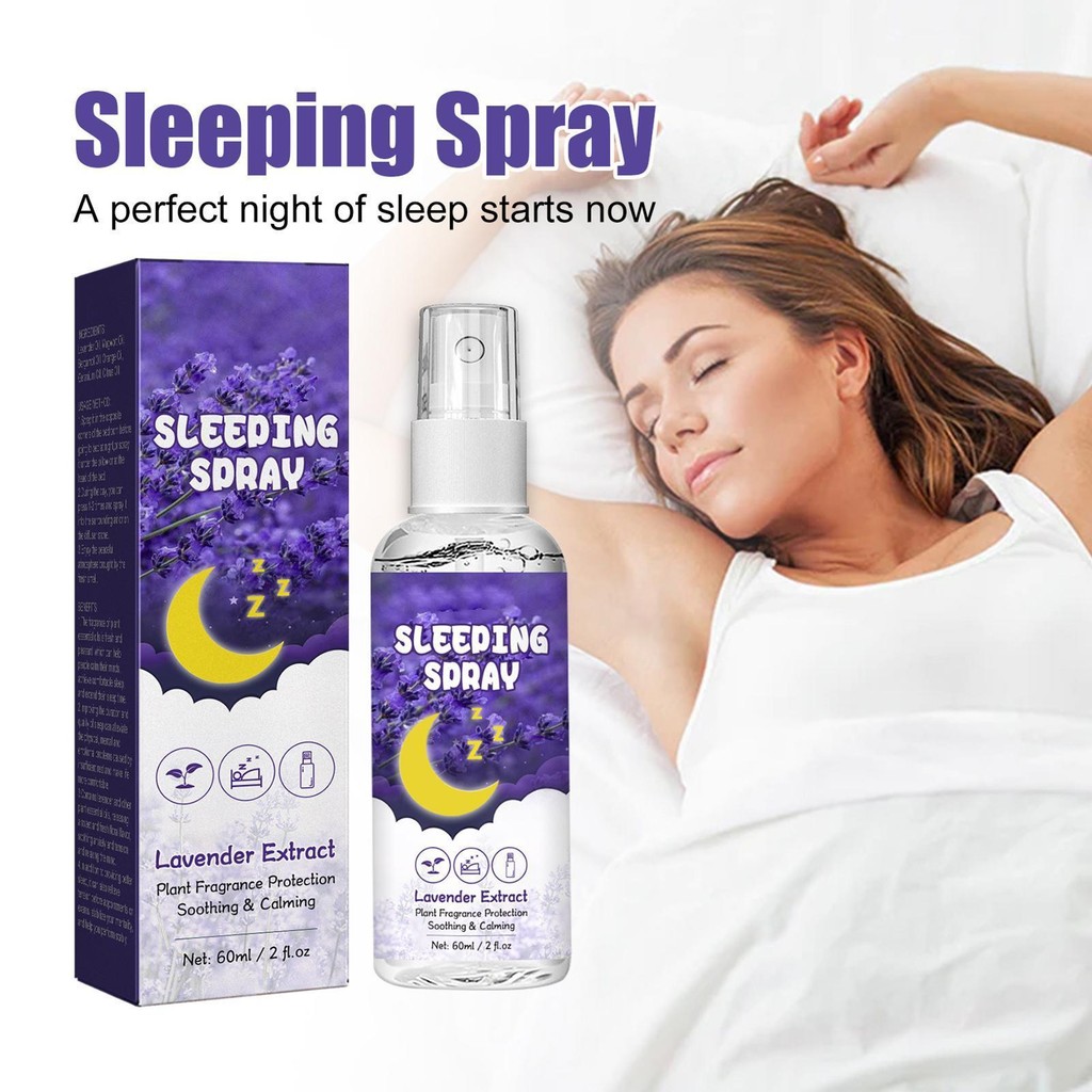 Deep Sleep Pillow Spray Lavender Sleep Spray น้ํามันหอมระเหยพฤกษศาสตร์ธรรมชาติความเครียดบรรเทาหมอนสเ